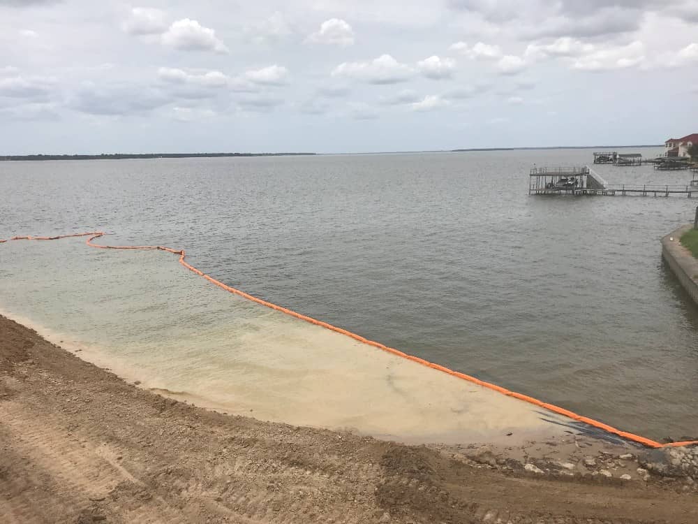 TBC Silt Curtain Deployed at Construction Site small