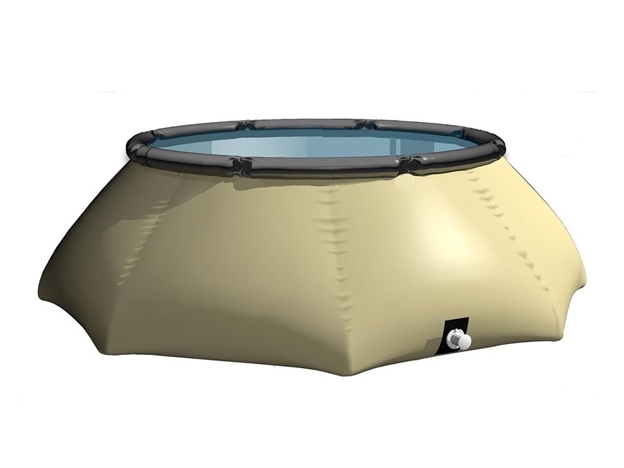Collapsible onion bladder tank